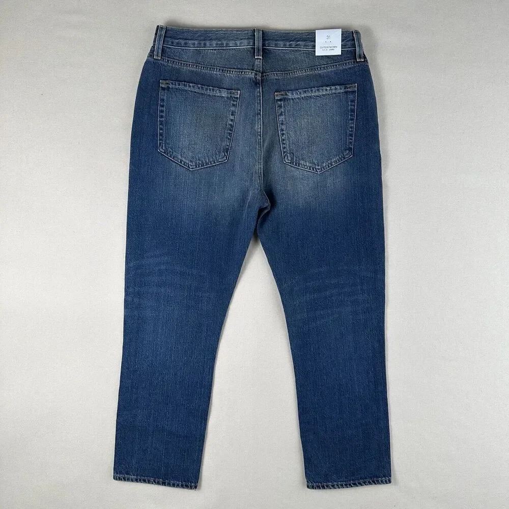 Outerknown Dune High Rise Slim‎ Fit Jeans Women’s 31 Blue Denim Stretch Pants